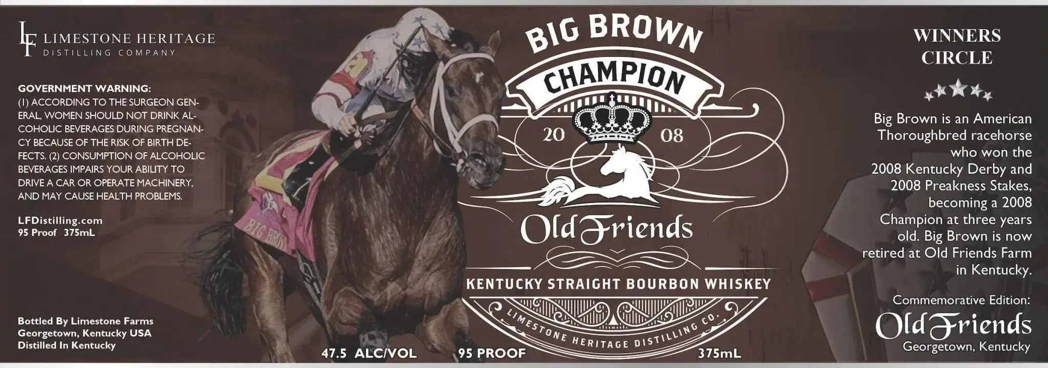 Big Brown Champion Old Friends Kentucky Straight Bourbon Whiskey