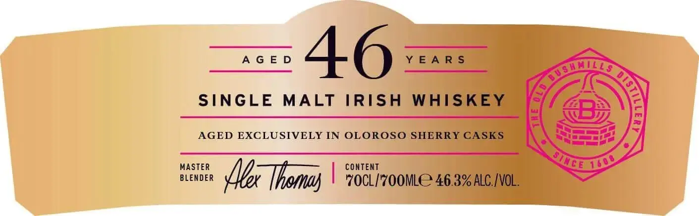 Bushmills 46 Year Single Malt Irish Whiskey Secrets of the River Bush - Image 2