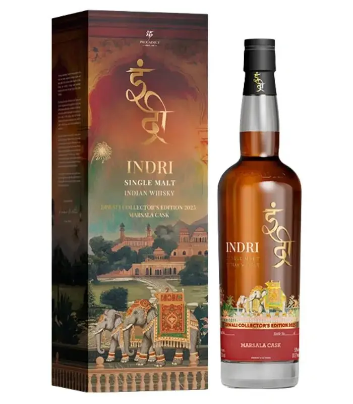 Indri Diwali Collector’s Edition 2025 Indian Single Malt Whisky Marsala Cask Finish