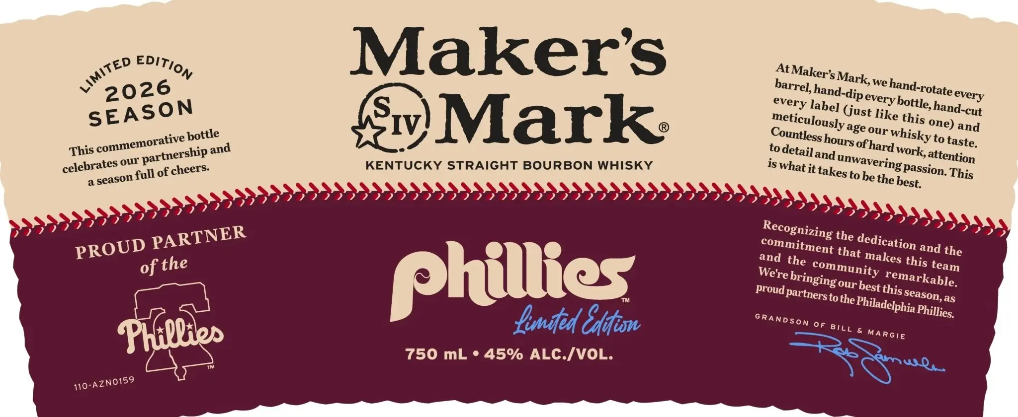 Maker’s Mark x Philadelphia Phillies Limited Edition 2026 Kentucky Straight Bourbon Whiskey