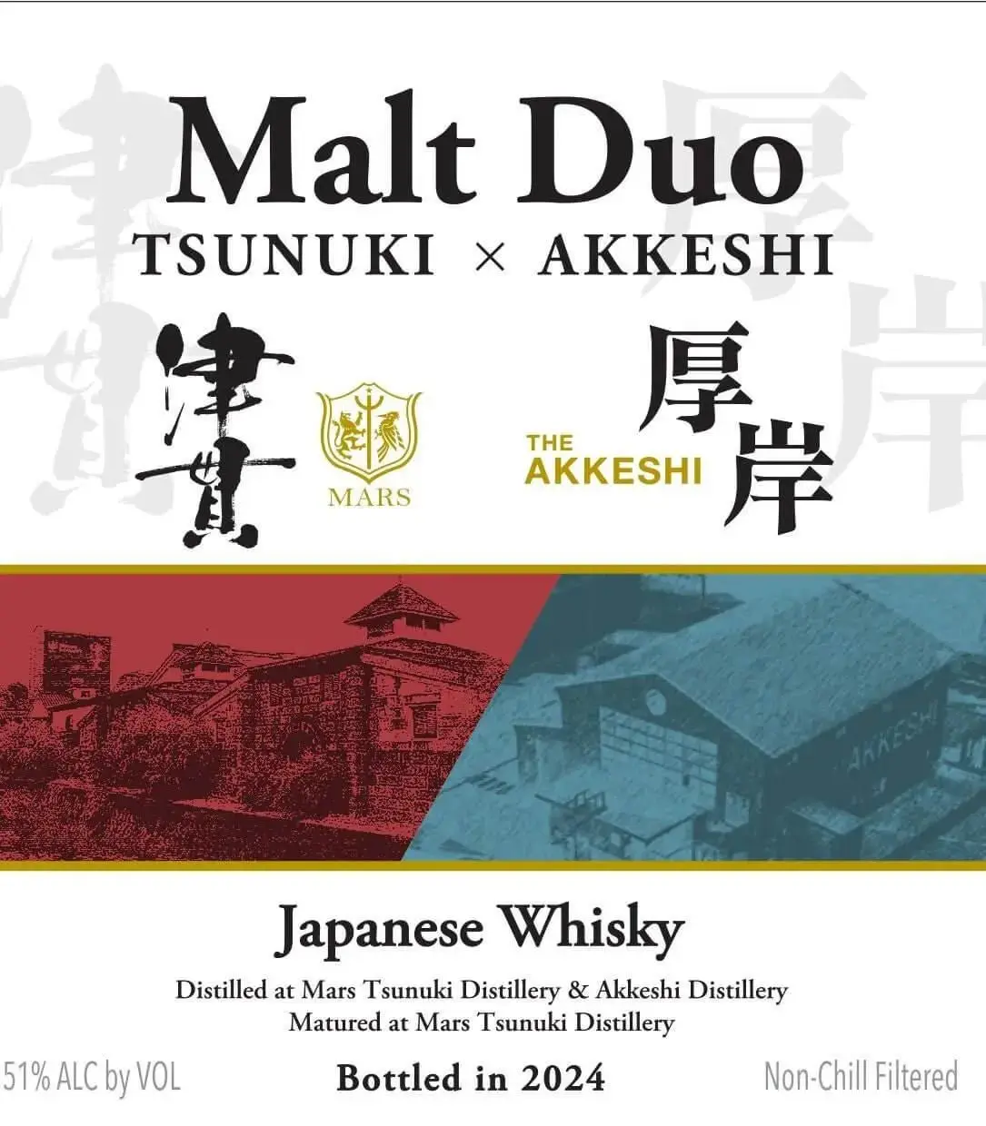 Mars Whisky Malt Duo Tsunuki × Akkeshi Japanese Whisky 700mL