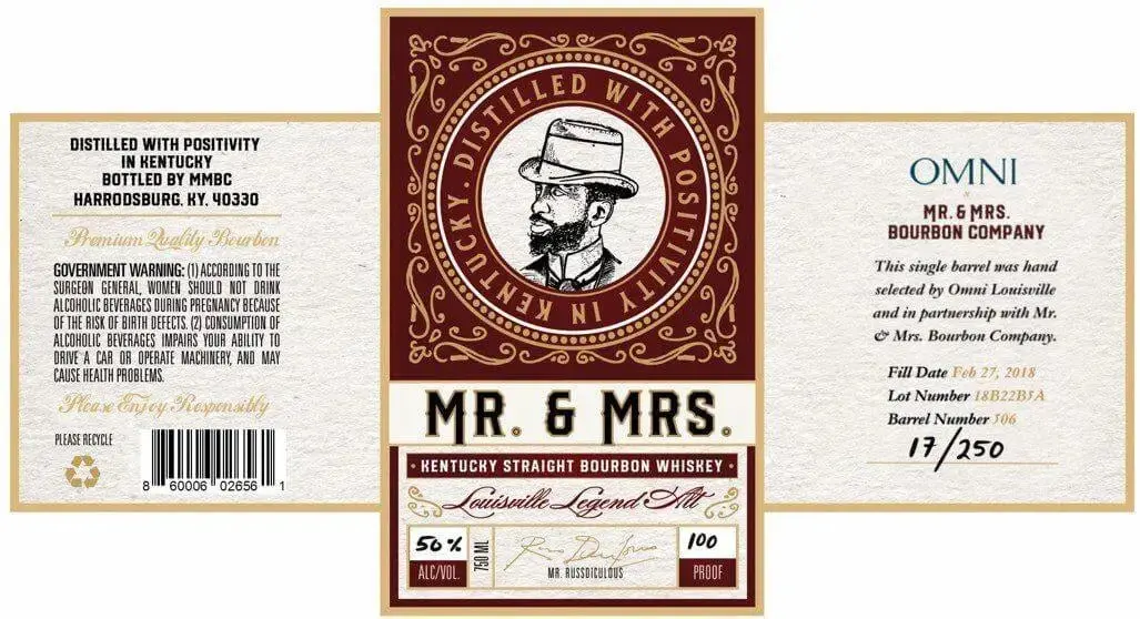 Mr. & Mrs. Kentucky Straight Bourbon Whiskey – Louisville Legend Hill