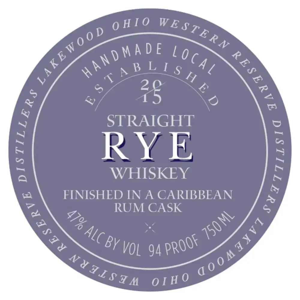 Western Reserve Caribbean Rum Cask Finished Straight Rye - Image 2